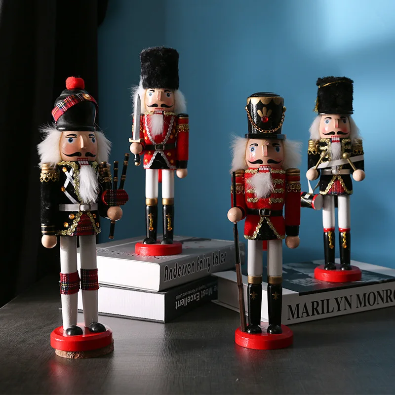 

Holiday gift Nutcracker puppet man Soldier decoration pieces Home wine cabinet Creative decorative toys