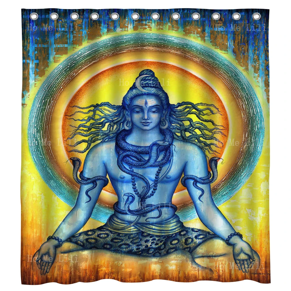 

Indian Mother Kali Goddess Lord Shiva Mahakal Parvati Hindu Art Waterproof Shower Curtain By Ho Me Lili For Bathroom Decor