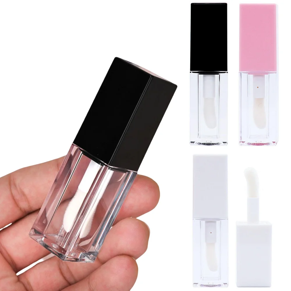 5ml Empty Lip Gloss Tube Transparent Plastic Refillable Bottles Lip Glaze Tube DIY Lipstick Bottle Cosmetic Sample Container