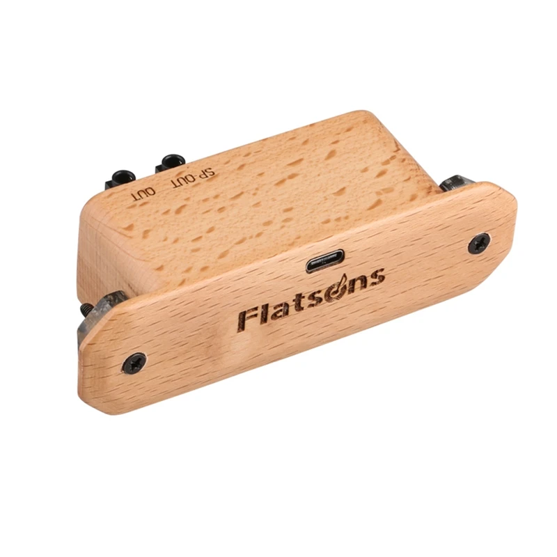 Flatsons Guitar Sound Pickups Bass Built In Reverb Delay Effect Guitar Vibration Pickup For Acoustic/Folk/Guitar Accessories enlarge