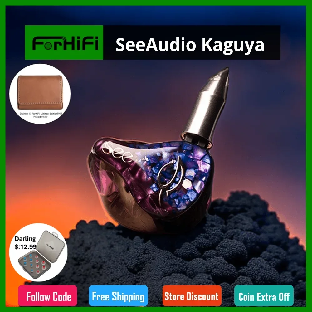

SeeAudio Kaguya HiFi Hybrid Driver(4EST+4Knowles BA) In-Ear Headphones Earplugs Music Monitor IEM Wired Earphones