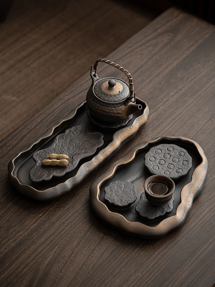 

Zen Japanese Tea Tray Small Household Water Storage Simple Tea Table Teaware Teapot Tray Tea Table