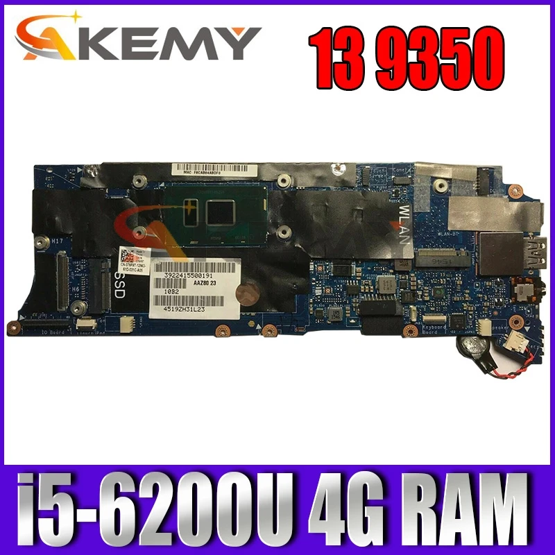 

Материнская плата для dell xps 13 9350, 2,3 ГГц, 4 Гб ОЗУ, 0TG3CN, AAZ80