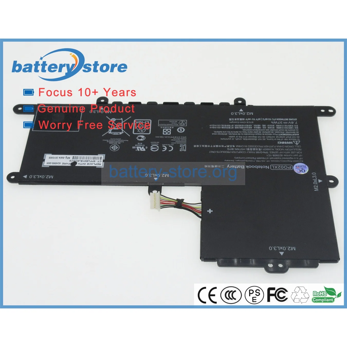 Подлинные Аккумуляторы для ноутбуков 824560-005 2ICP4-75/121 P002XL 824536-850 PO02037XL 823908-2D1 HSTNN-DB-G