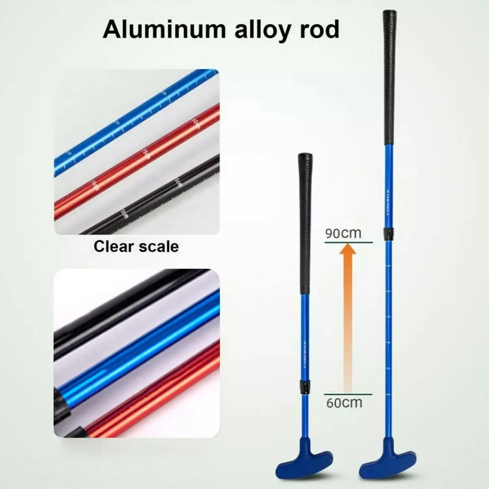 

Выдвижная клюшка для гольфа для детей и взрослых, Двухсторонняя Клюшка Для игры в гольф, алюминиевая трубка, телескопический стержень