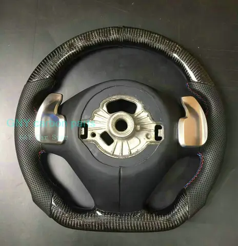 100% натуральное углеродное волокно кожаное Автомобильное рулевое колесо для BMW F30 F35 F20 F22 F32 320 328 328i 335