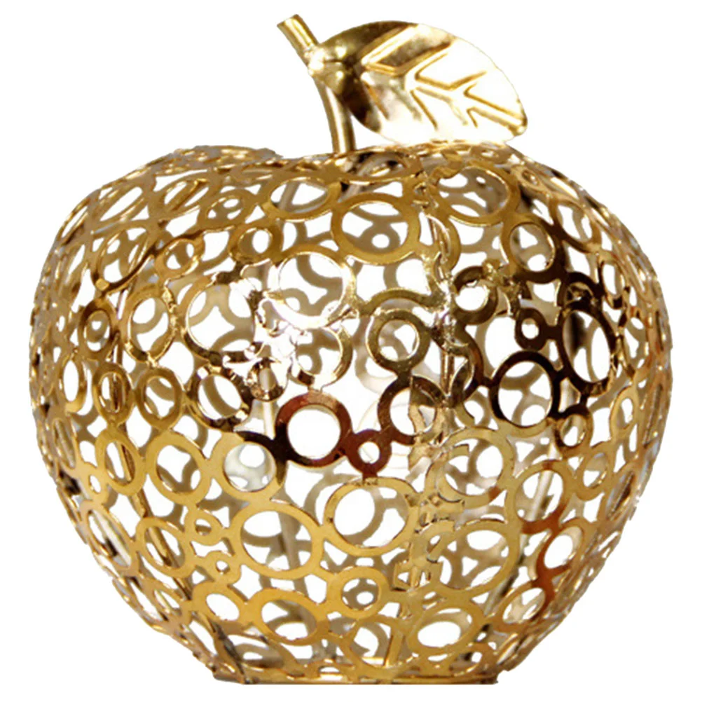 

Apple Metal Ornament Home Supplies Decor Decorative Christmas Desktop Adornment Iron Creative Decorations