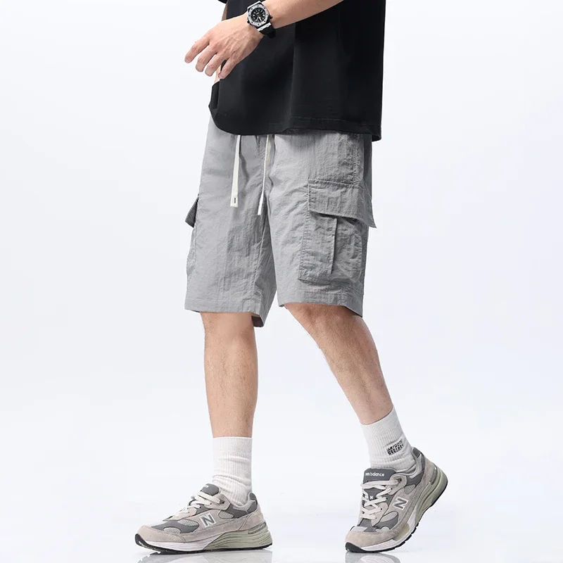 Шорты-карго мужские летние модные свободные спортивные Капри тонкие