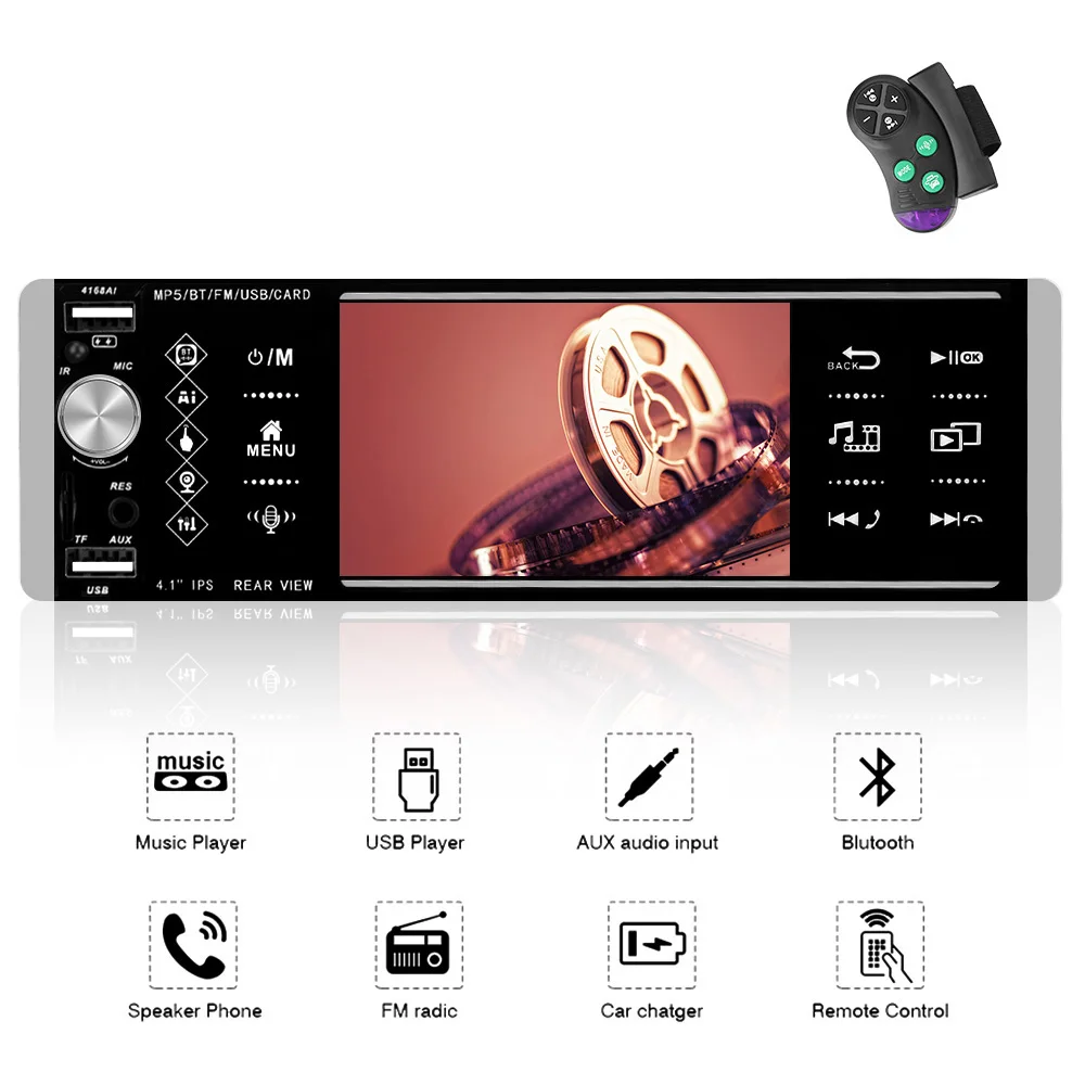 

MP5-плеер с функцией обратного изображения, FM, 3-USB, 1 Din, 5,2 дюйма, Bluetooth, двунаправленное взаимосоединение, сенсорное автомобильное радио, Интеллектуальный Голос ии