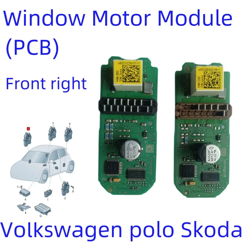Модуль стеклодвигателя печатная плата для VW Polo Skoda Rapid Ameo SEAT Ibiza 6j 6R 0959801 AH 0959802 0959811