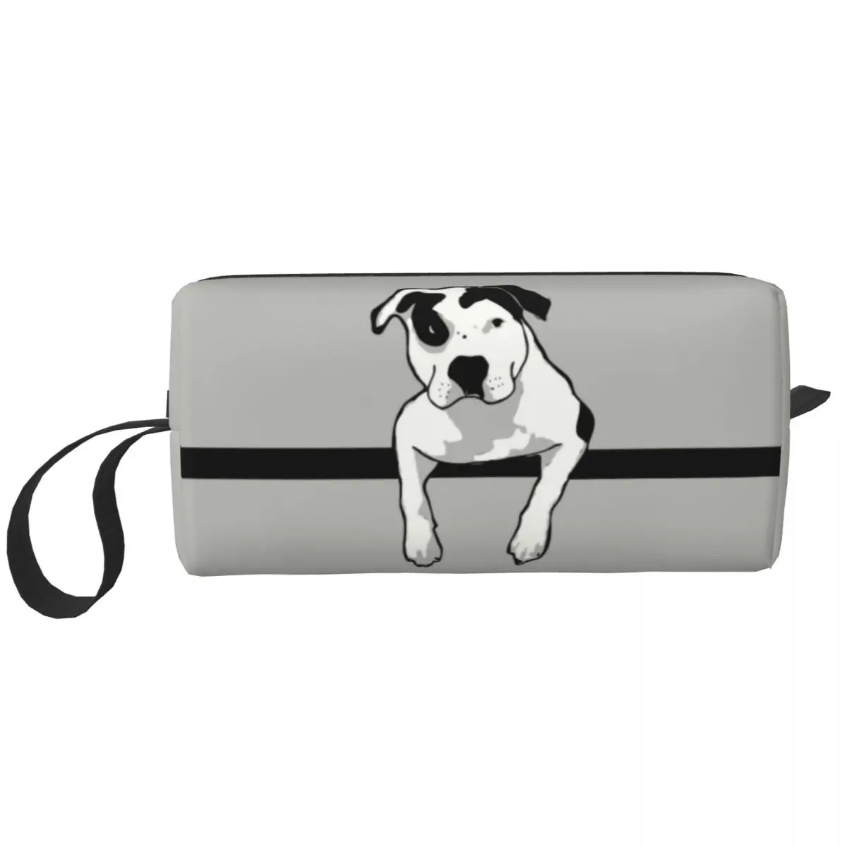 

Cute Pit Bull Terrier T-Bone Graphic Travel Toiletry Bag Women Makeup Cosmetic Bag Beauty Storage Dopp Kit