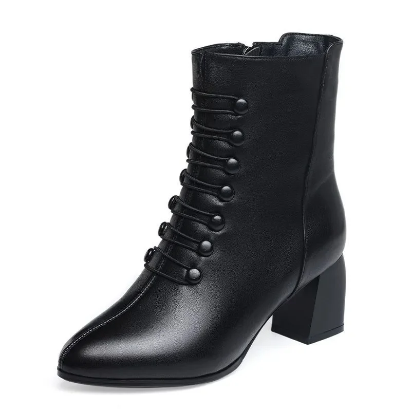 

Женские классические высококачественные брендовые Ботинки на каблуке для осени, женские красивые элегантные удобные стильные уличные ботинки, женские ботинки E738