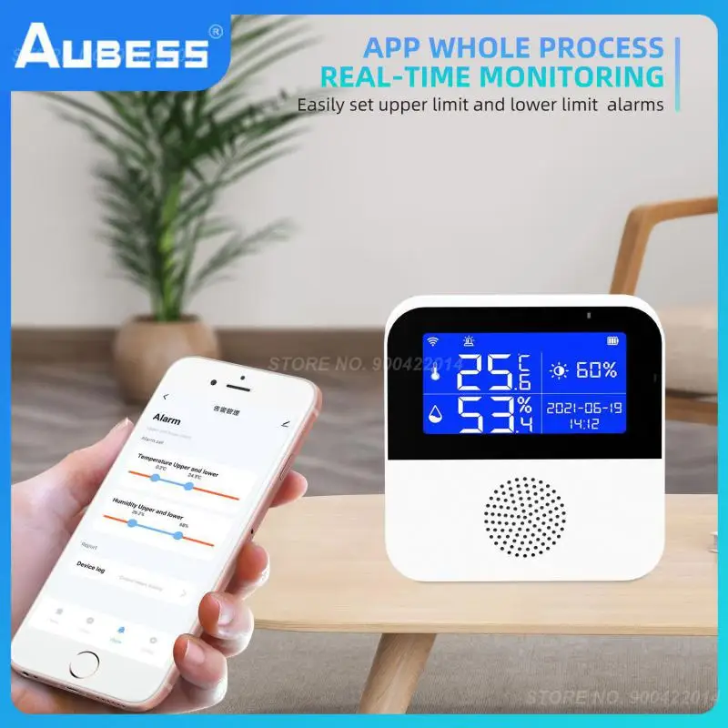 

Backlight Temperature Senor Usb Remote Monitoring Thermometer Detector Tuya Wifi Hygrometer Work With Google Assistant Indoor