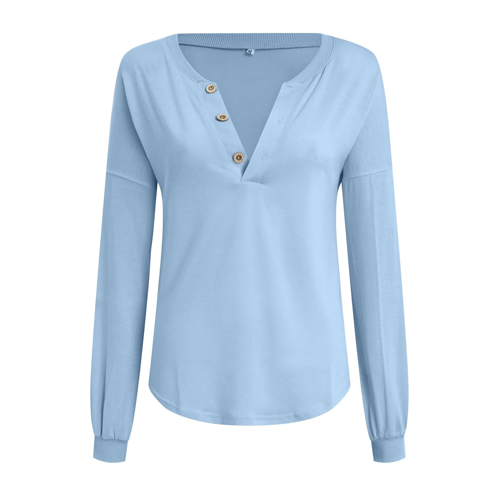 

Sweatshirt For Women V Neck Button Down Casual Long Sleeve Shirts For Women Loose Casual Tunic for Women