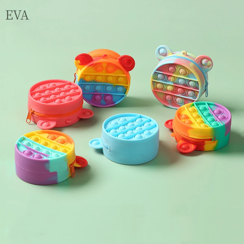 

Creative Silicone Coin Purse Organizers Puzzle Decompression Toy Storage Bag Earphone Key Waterproof Storage Bag