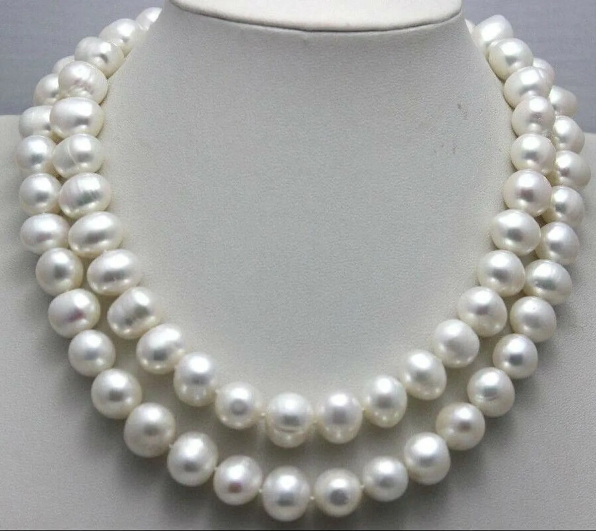 Natural 10-11mm White South Sea Freshwater Cultured Pearl Necklace 42