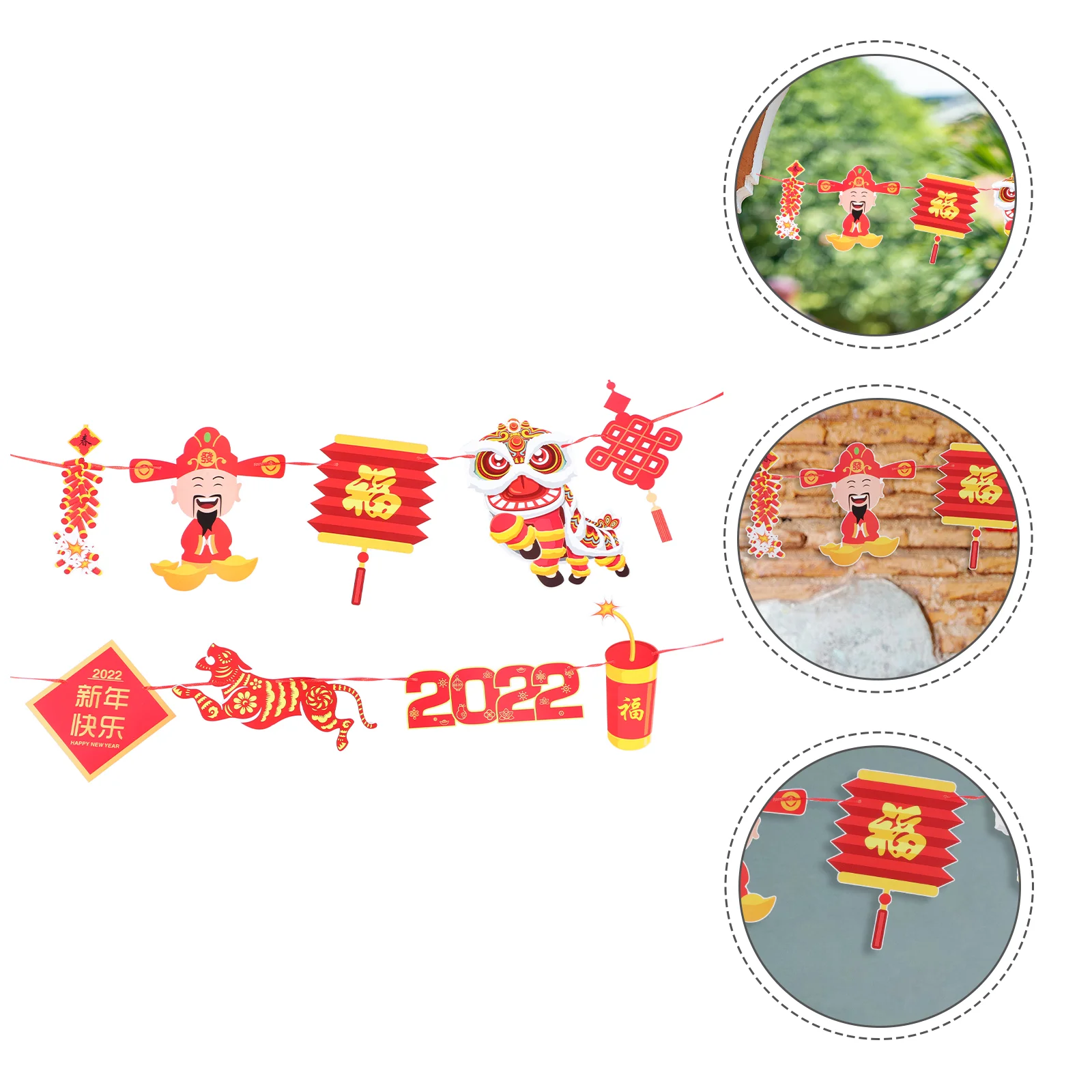 

Flag Decorations Hanging Flag Oriental Hanging Pendant Year Of The Supplies Banner Pendant
