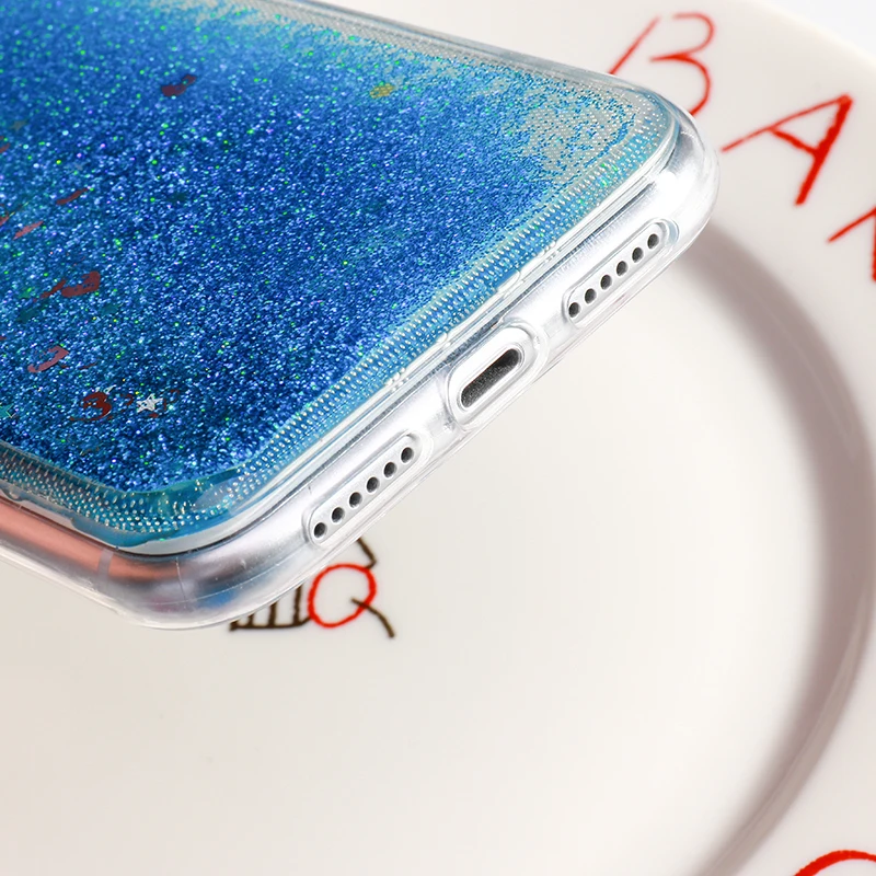 Bling Liquid Quicksand Phone Case For iPhone 13 12 Mini 11 Pro Max SE 2 7 8 6s Plus XS Max XR Shiny Stars Glitter Sequins Cover