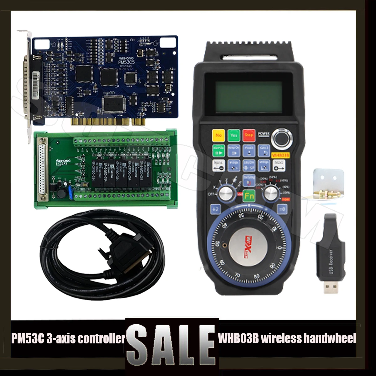 Pm53c Cnc Ncstudio 3-axis Controller Breakout Board V8 Compatible With Weihong System Xhc Whb03b Wireless Handwheel - купить по