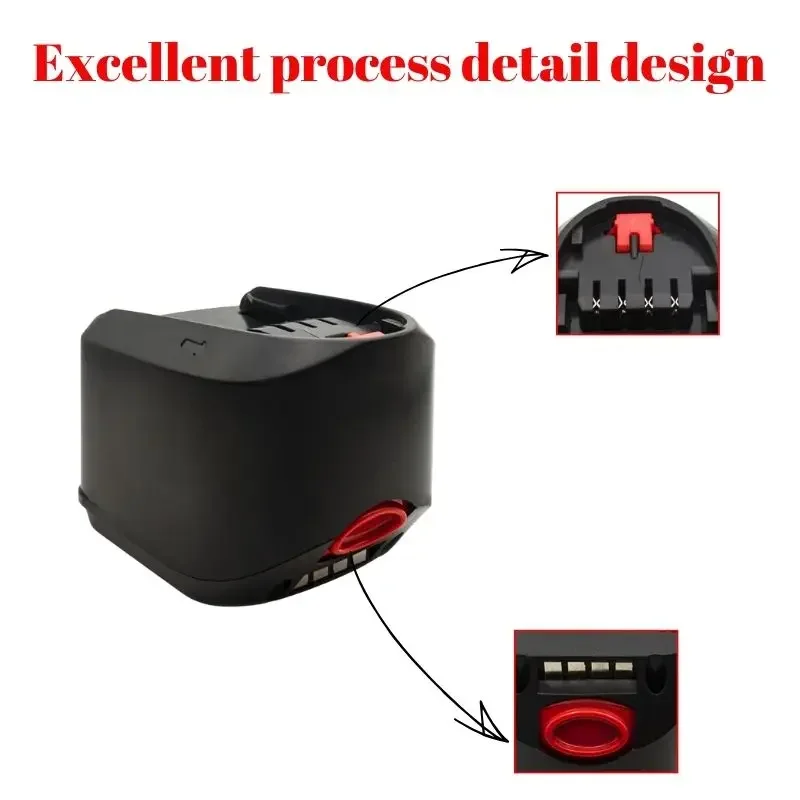 Фото Литий-ионная аккумуляторная батарея 12800 мАч 18 в для Bosch Tools PSB PSR PST 18 Li-2 2607335039 2607335040 2607336208 (только для Type C) №5