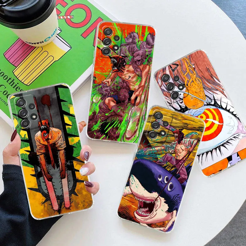 Прозрачный чехол для телефона с изображением бензопилы Samsung Galaxy A55 Case A54 A52 A53 5G A15 A14