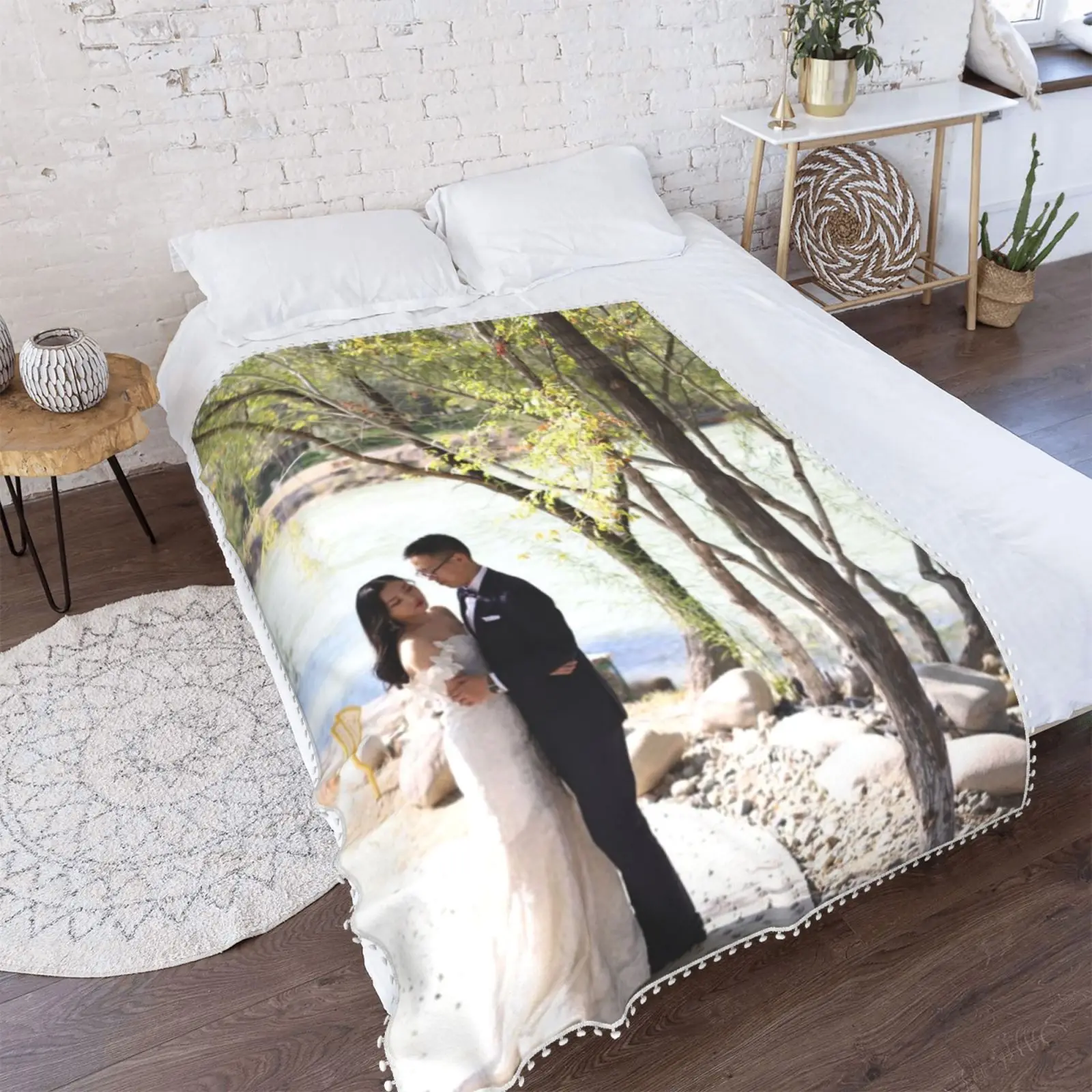 

Custom Your Picture Blanket Personalized Wedding Throw Wedding Gift