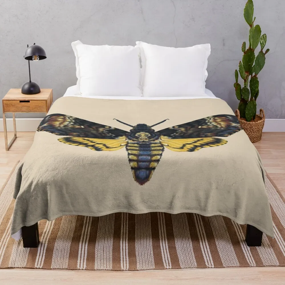 Плюшевое одеяло Death Moth флисовое из шерпа с бабочкой и животными для мальчиков