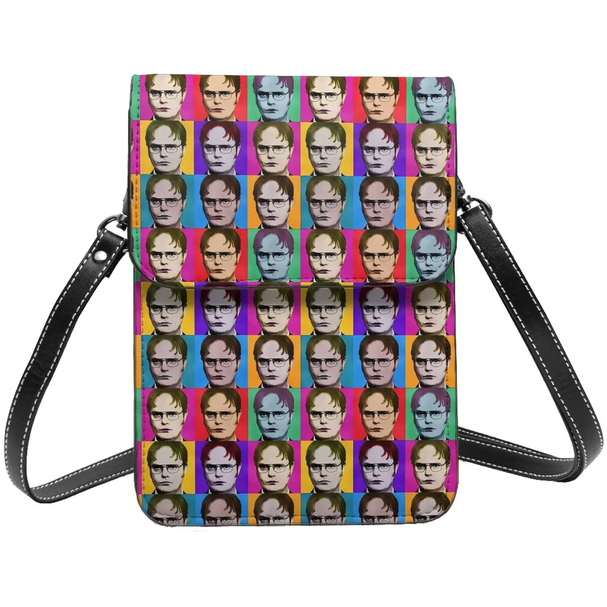 

Colorful Dwight Schrute Shoulder Bag Pop Art Woman Gifts Mobile Phone Bag Stylish Leather Shopping Bags