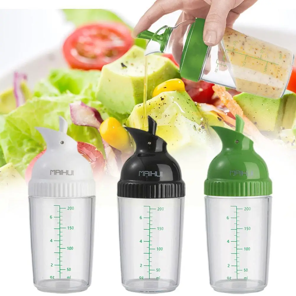 

Salad Dressing Shaker Easy Grip Salad Dressing Shaker Bottle Tools Scale Sauces H8X0 Kitchen Leakproof Dispenser Mixer With P2H4