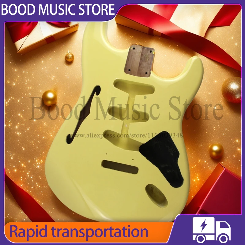 Желтый Fender Thinline полуполый корпус для электрогитары