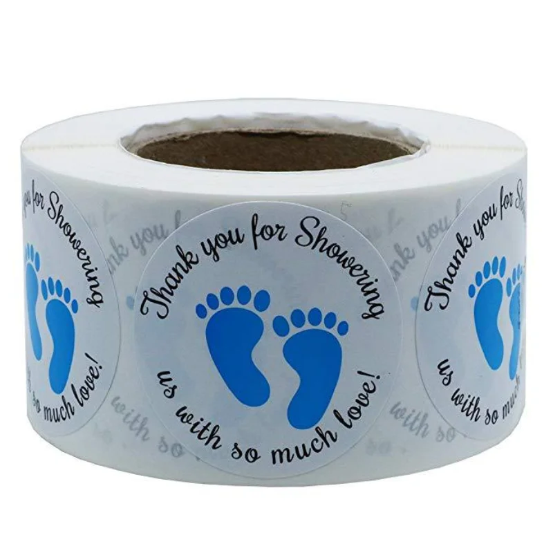 

Wrapped baby baptism decorative stickers labels 1in500/roll