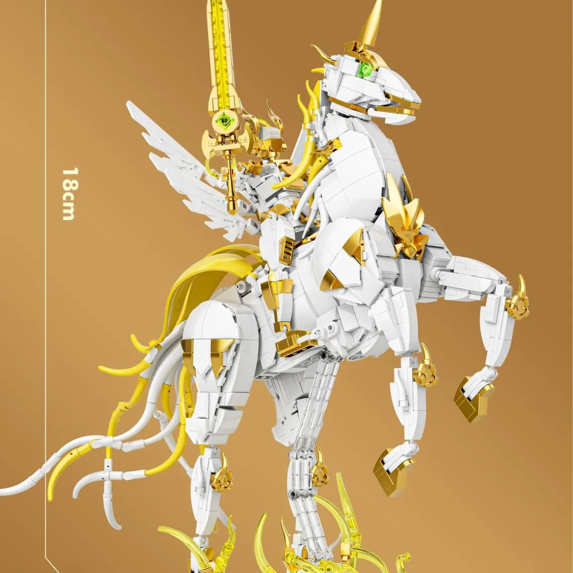 Moc Angel Rider строительные блоки ангельский меч золотая боевая лошадь сделай сам