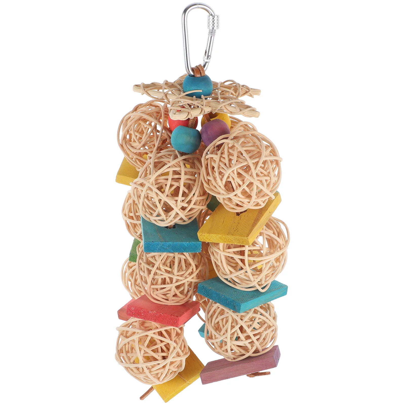 

Wood Chips Parrot Cage Bite Toys Parakeet Bird Wooden Playset Foraging Hanging Swing Cockatiel Chewing Birdcage