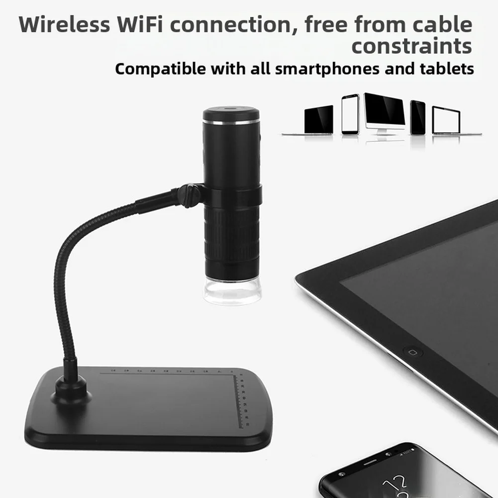 Фото F210 Wi-Fi цифровой микроскоп беспроводной портативный HD 1080P с регулируемым светодиодом и 50-кратным зумом для осмотра №5