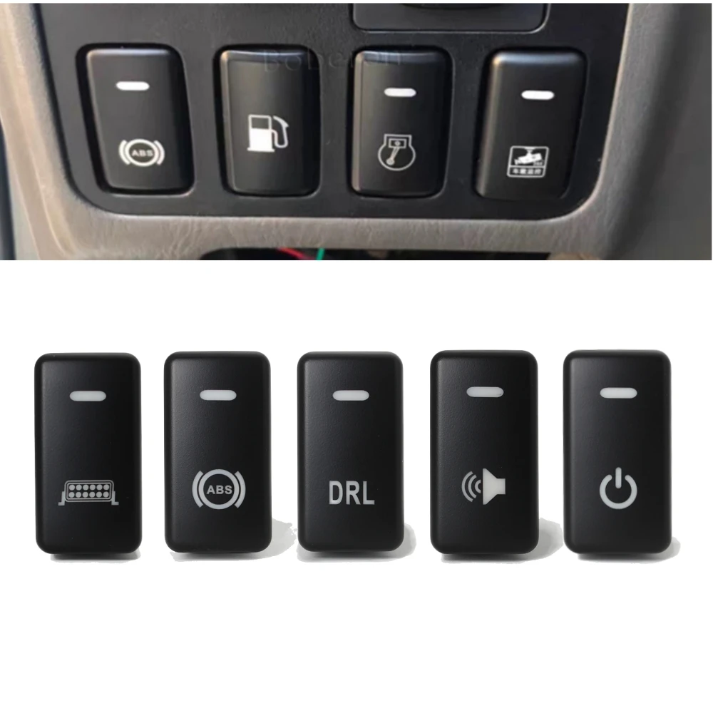 

Car DRL Power Light Bar ABS Power On Off Speaker Horn Volume Push Button Switch For Toyota FJ Land Cruiser Prado 120 LC100