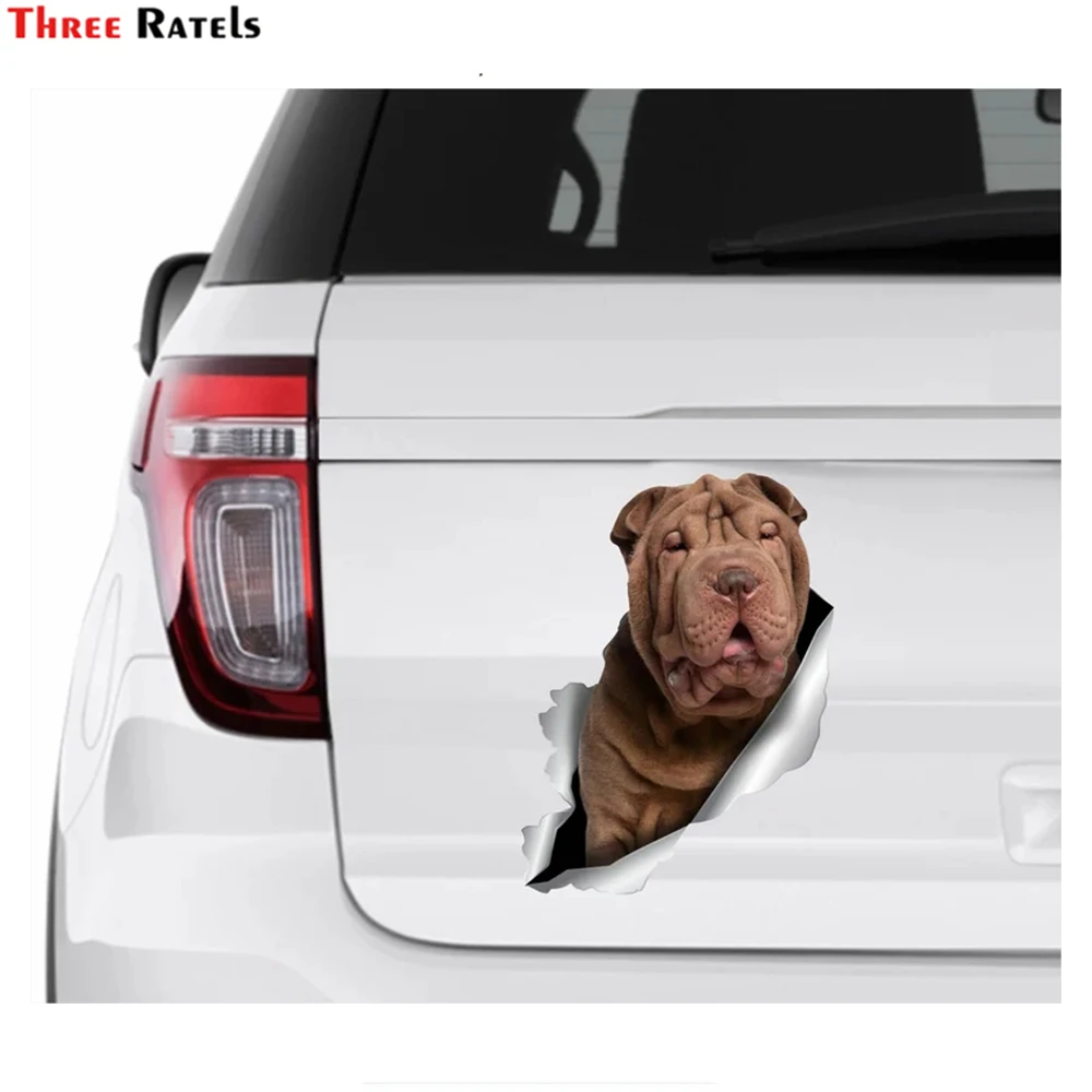 Фото Наклейки Three Ratels i643 Shar Pei, наклейки и наклейки для собак, аксессуары для Audi A3, BMW Serie 1 №1