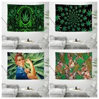 trippy weed leaf chart tapestry hippie flower wall carpets dorm decor cheap hippie wall hanging