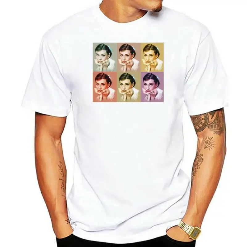 

XXXL винтажные футболки Одри Хепберн, мужские Потрясающие мужские футболки с коротким рукавом, оптовая продажа, одежда 80-х годов