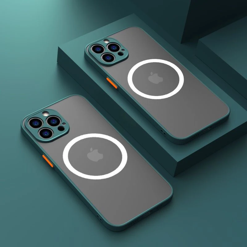 For Magsafe Luxury Silicone Transparent Case for iPhone 14 13 12 11 Pro Max X XS Xr 7 8 Plus Magnetic Wireless Charging Cover