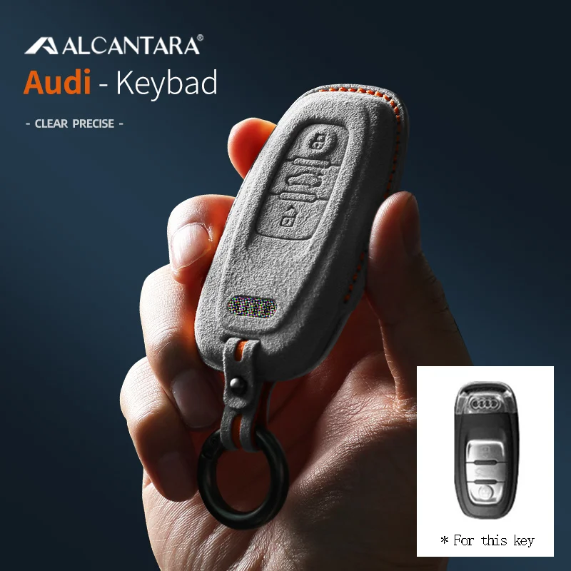 

Apply to FOR Audi Q 7A 6C 7A 1A 5A 4B 9A 3A 6C 5q 5 remote control protective case Alcantara turn fur key bag accessories