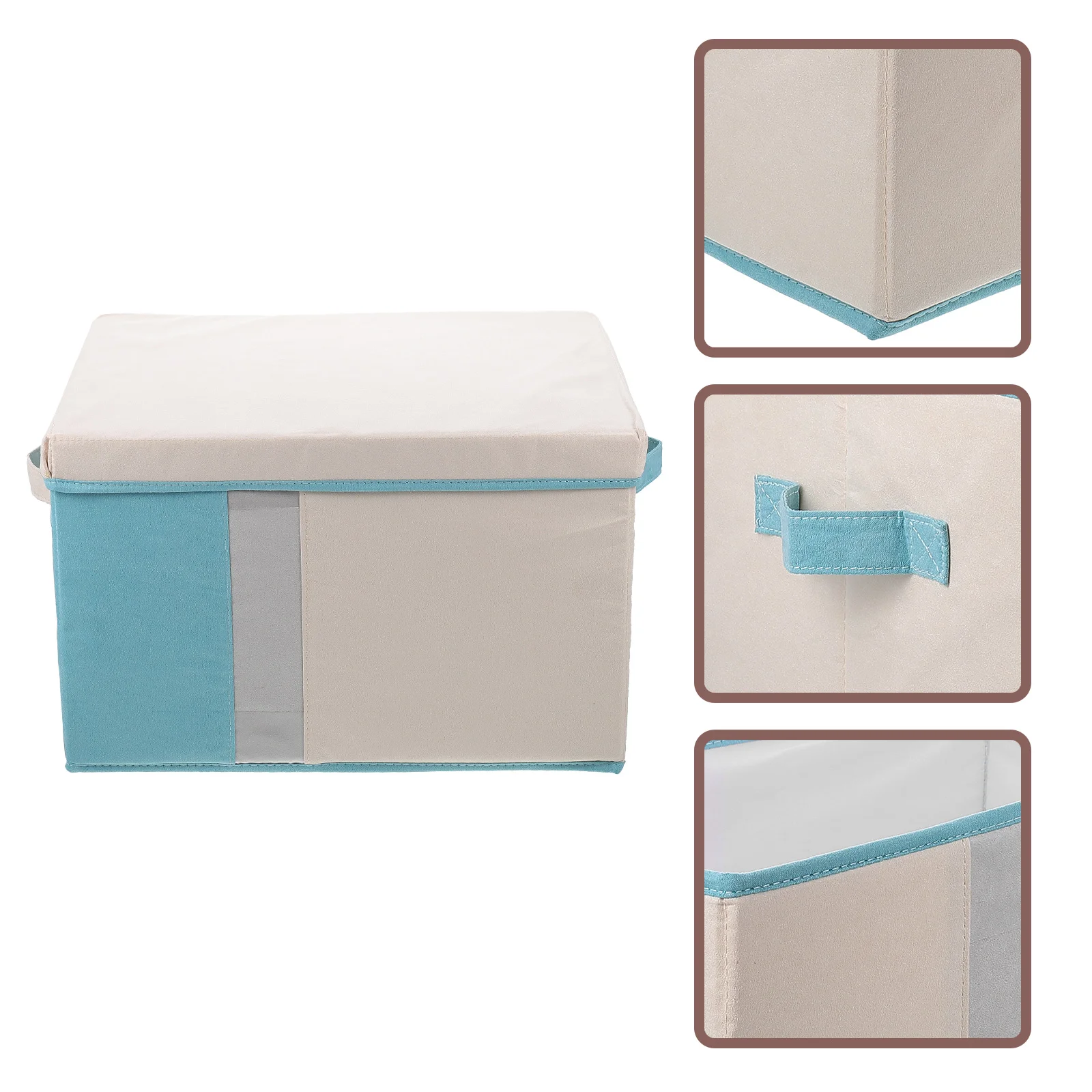 

Storage Box Foldable Basket Bins Baskets Clothes Organizer Container Foldingbedroom Cloth Quilt Closet Holder Fabric Laundry