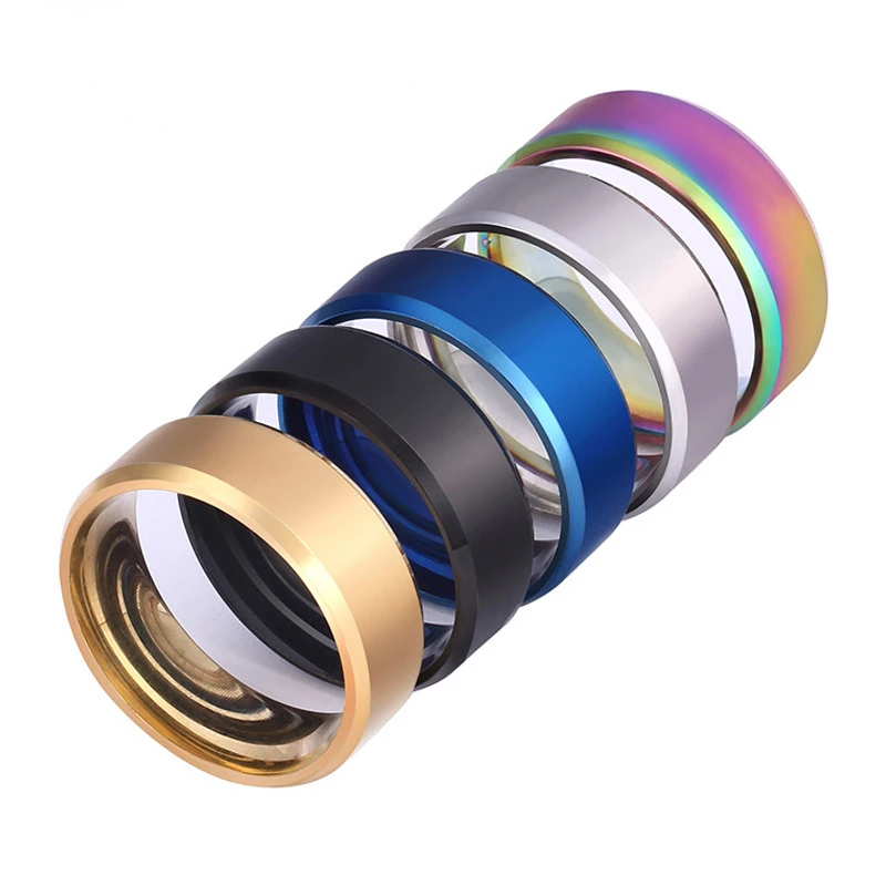 

Stainless Steel Ring Europe and The United States Titanium Steel Jewelry Jewelry 8MM Simple Wide-faced Matte Brushed Ring