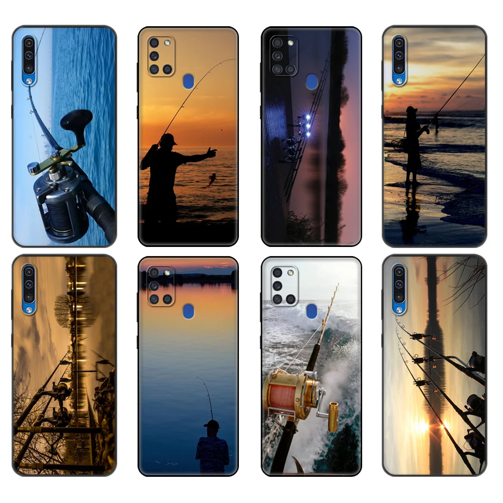 

Черный чехол из ТПУ для Samsung Galaxy A50, 50S, A30S, A10, A01, A11, A21S, A31, A41, A51, A71, M21, M30S, S10, удочки для ловли карпа