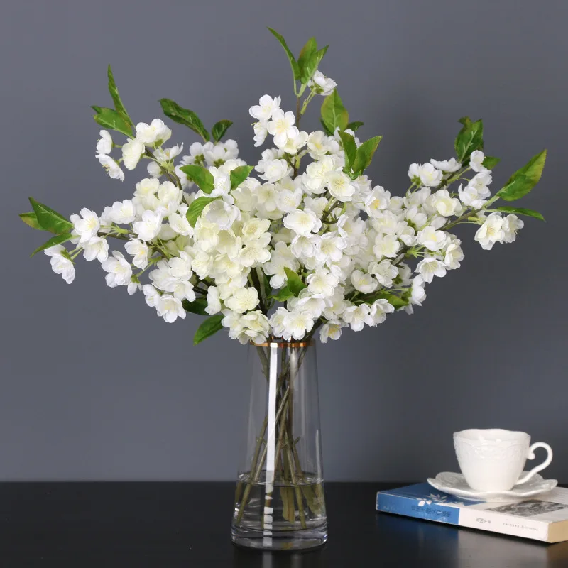 

Artificial Silk Flower Simulation Cherry Blossom Branch Wedding Family Study Office Garden Decor Flowers Arrangement Accessories
