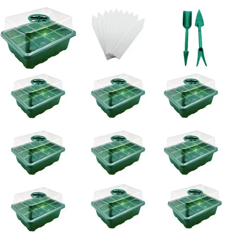 

Ecomhunt Dropshipping Seed Starter Trays Nursery Pots Seedling Tray Garden Decor Accessories 12 Cells Per Tray Nursery Pots