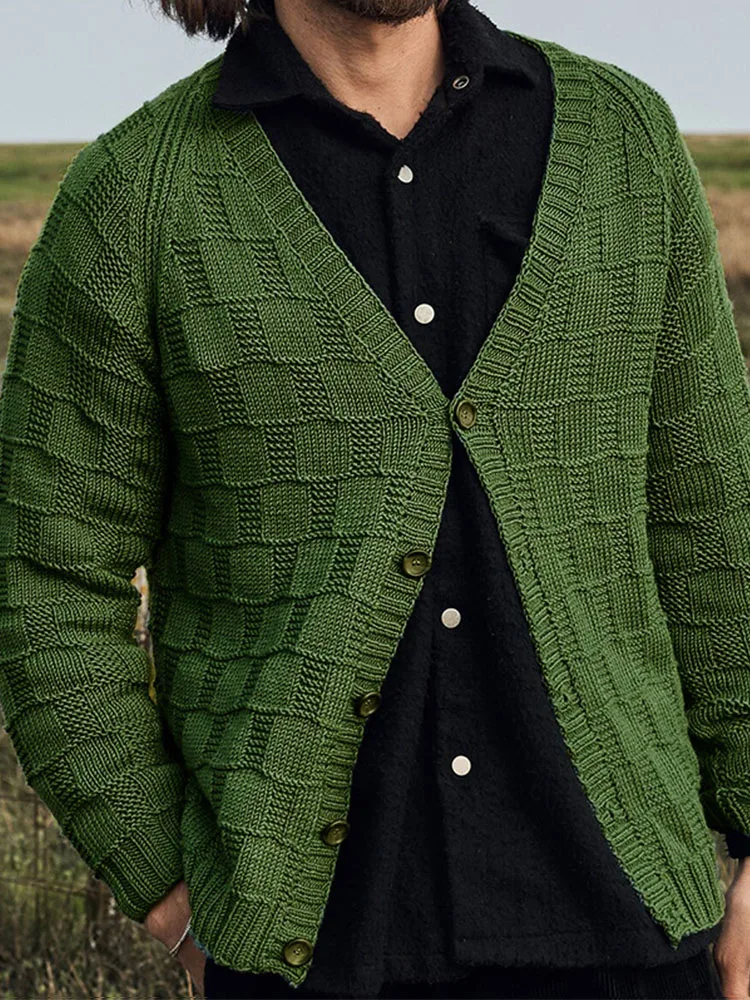 

Мужской однобортный Кардиган с длинным рукавом, свитер, пальто