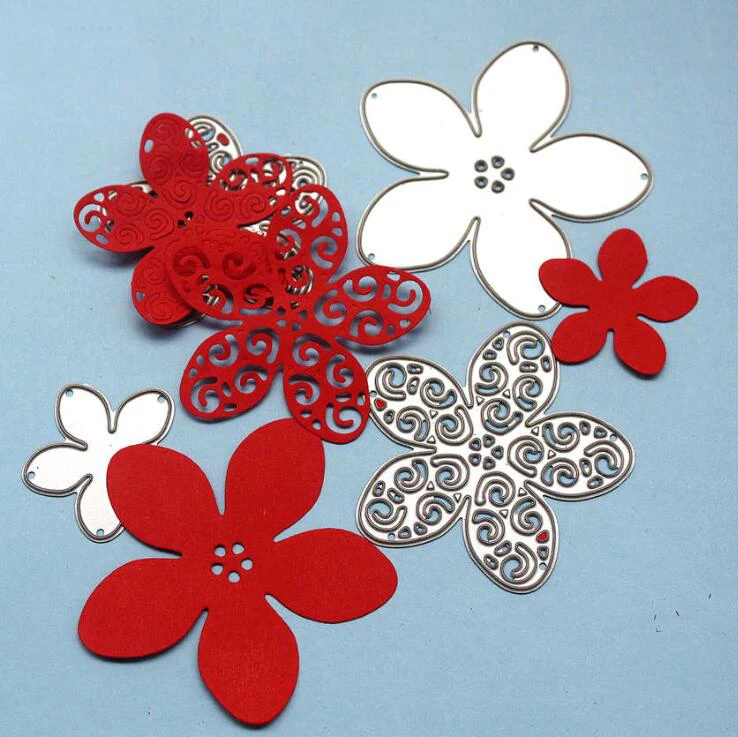 Металлический трафарет для вырезания цветов альбом рукоделия бумажная карта