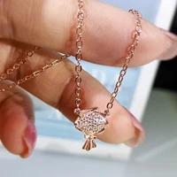 2022 new original embossed rose medallion pendant necklace for women real silver plate zircon engagement wedding gift jewelry