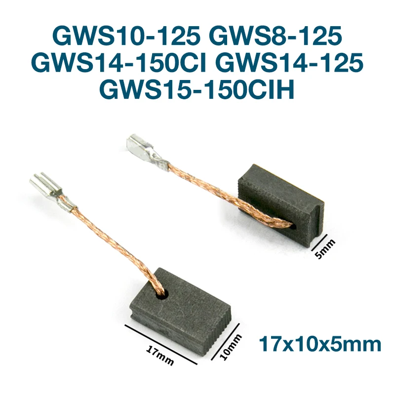 Угловая шлифовальная машина E64, карбоновая щетка для Bosch GWS10-125 GP012CE, сменная карбоновая щетка 17x10x5 мм
