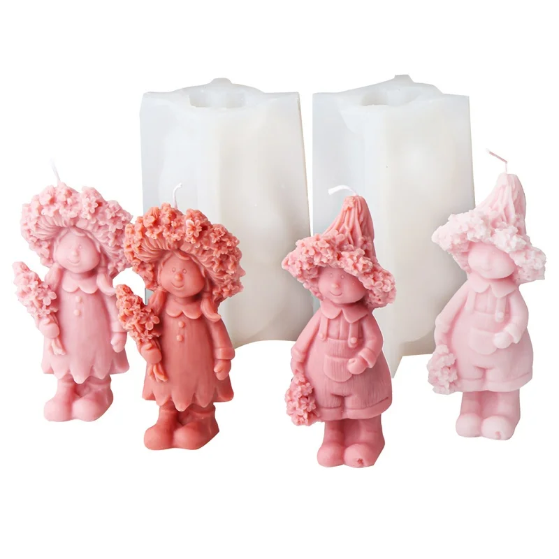 3D скульптурная силиконовая форма для свечей с изображением лаванды милая пухлая